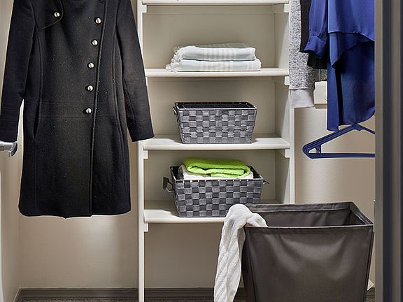Spacious apartment Bedroom Closet.