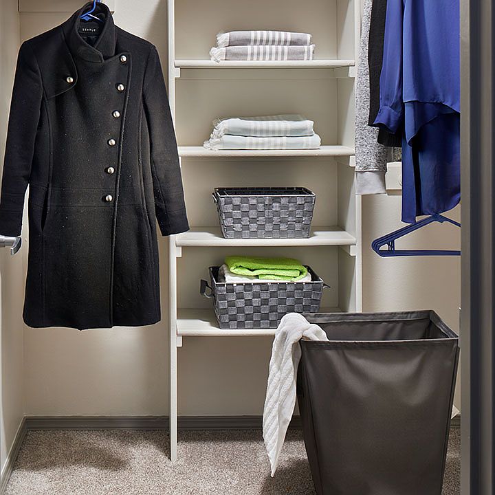 Spacious apartment Bedroom Closet.