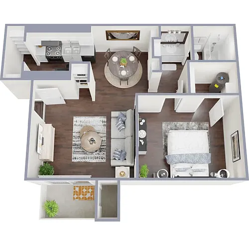 Floor plan One Bedroom One Bath