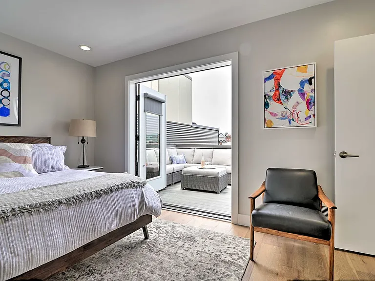 The show stopper... a double door private deck off of the master bedroom.