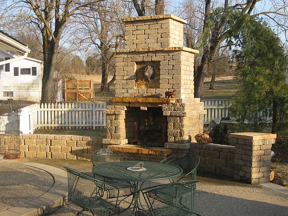 outdoor fireplace