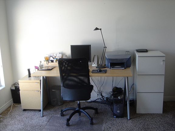 Office (or dining) area at the front of the house