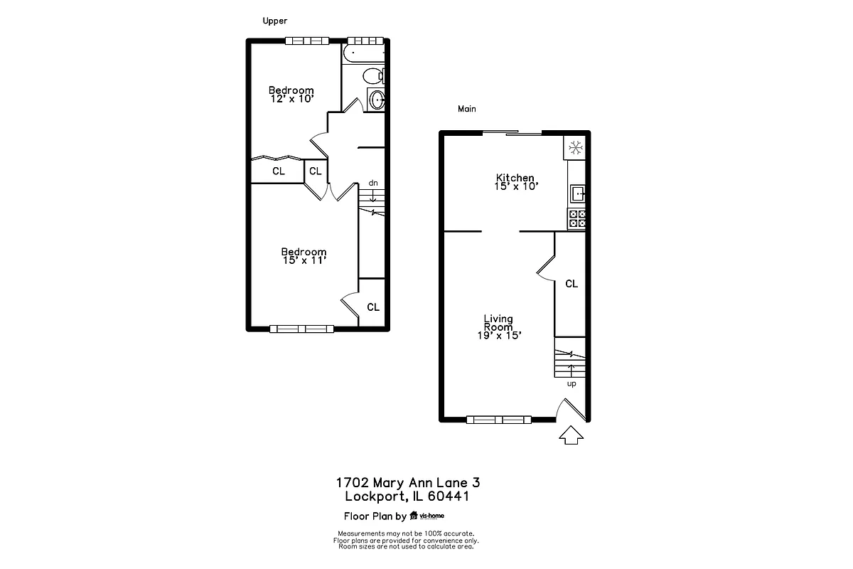 Floor plan 2 Bedroom 1 Bath