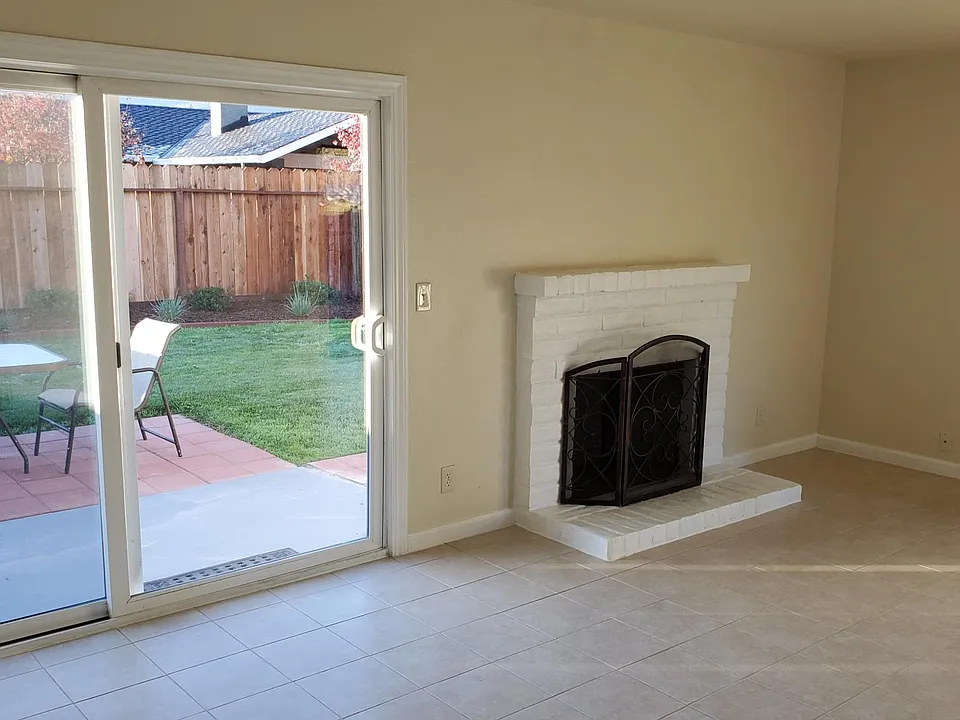 Family Room. Fireplace is not operational.