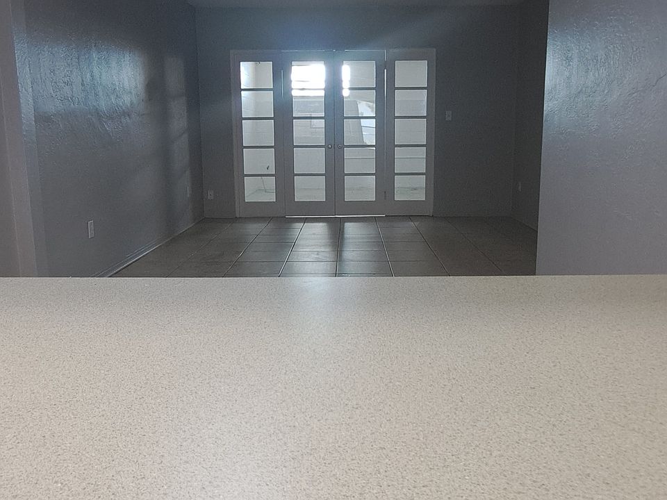View from kitchen to dining, living room.