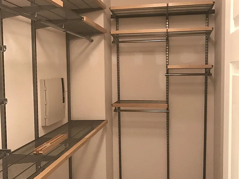Master bedroom walk in closet