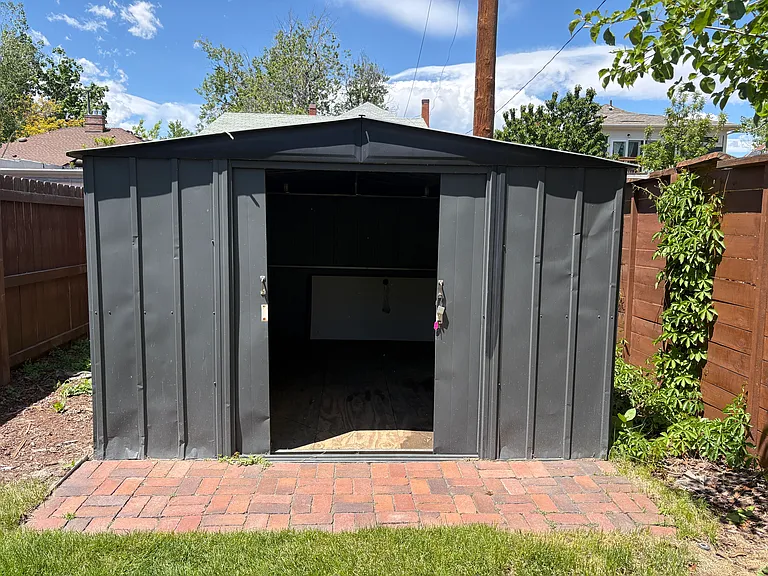 large storage shed for your sole use.
