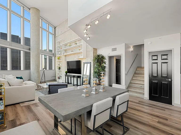 Penthouse living room at 1600 Vine in Hollywood, CA.