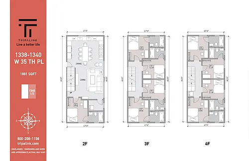 Floor plan 1340 1/2 W 35th Pl