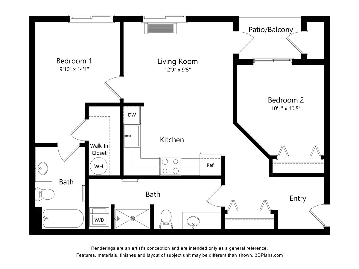 Floor plan 2X2 F