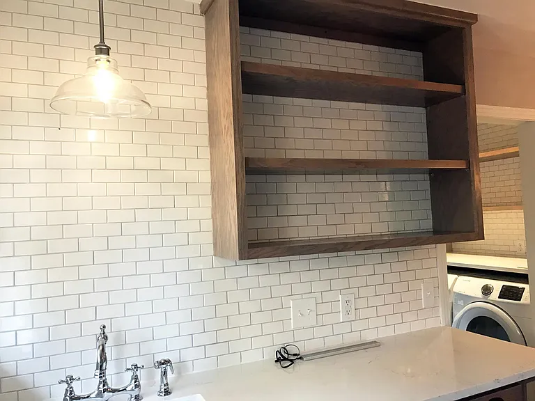 Open kitchen shelving