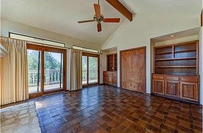 Open living room with views and high ceiling