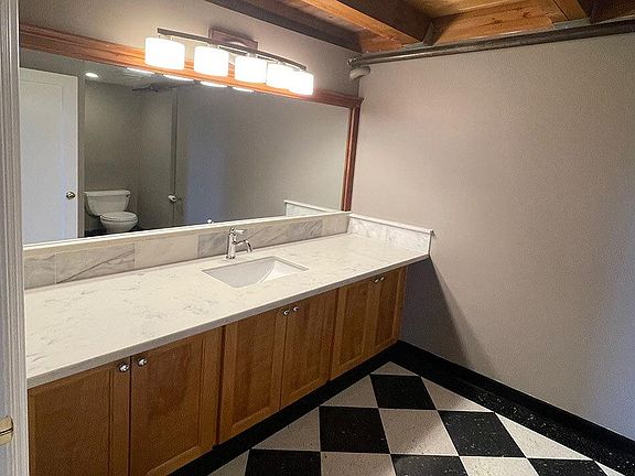 Lots of space under bathroom sink.