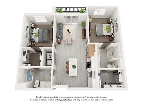 Floor plan 2X2 B3