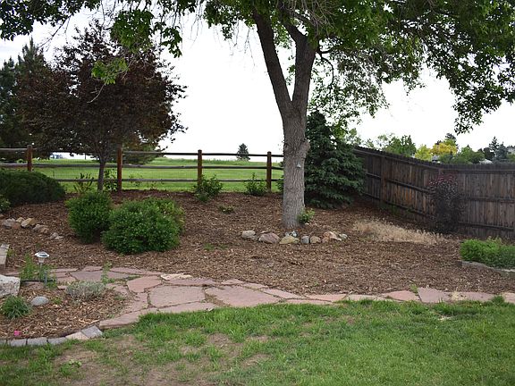 Backyard bordering park