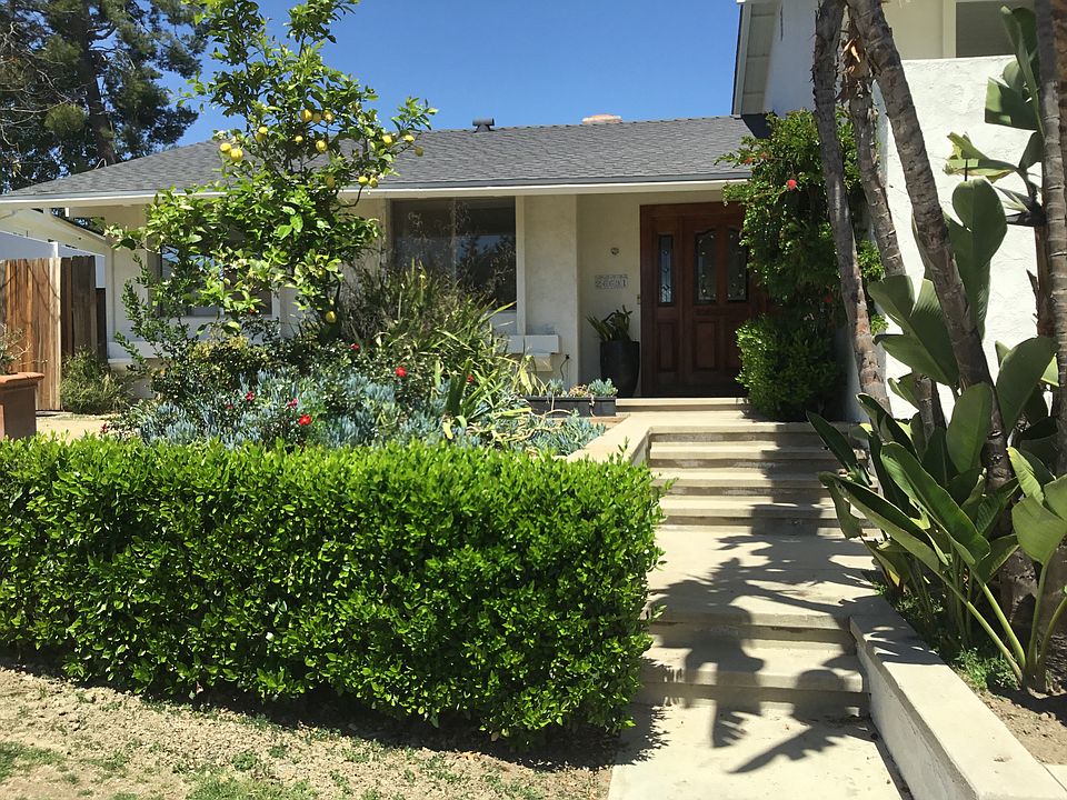 Front of house, complete with a lemon tree.