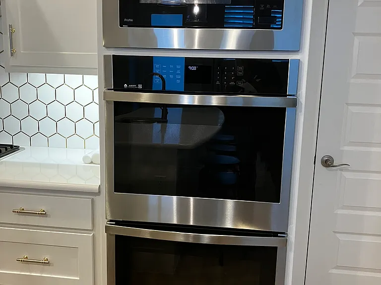 GE Profile double ovens and microwave