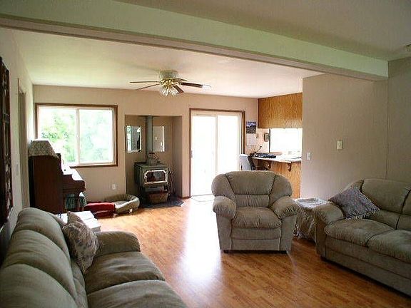 Wood stove, utility on left