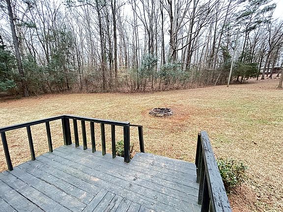 Back porch and fire ring