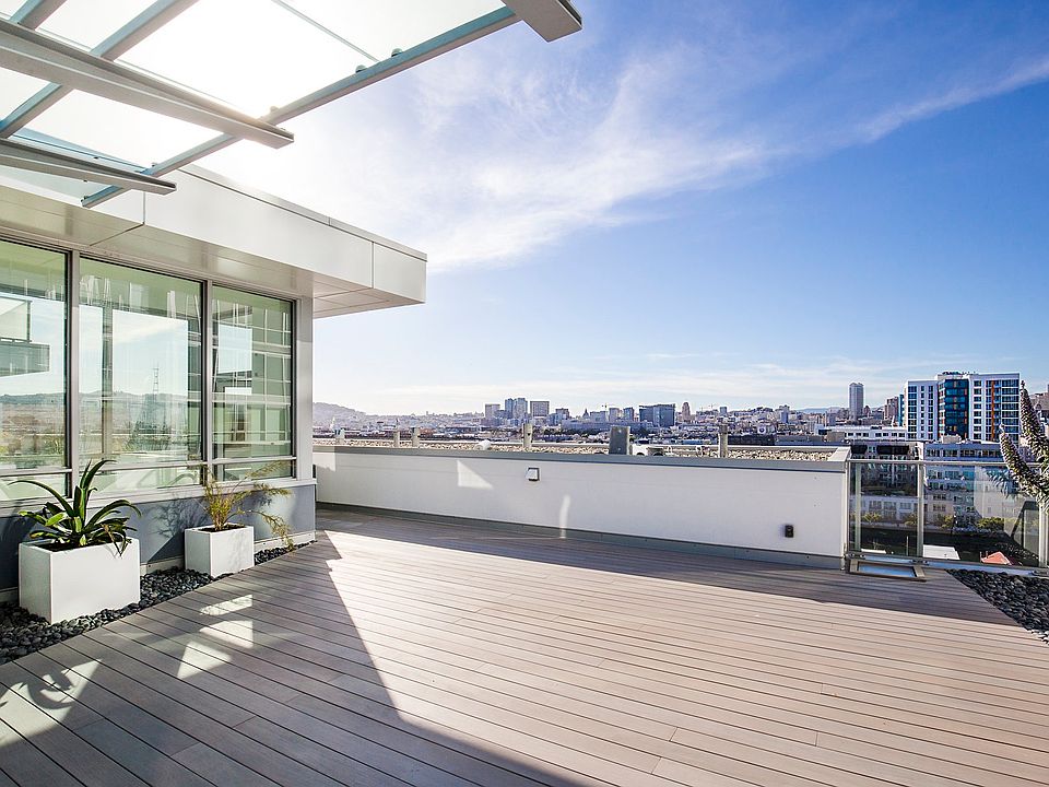 city skyline views from private rooftop deck equipped with s