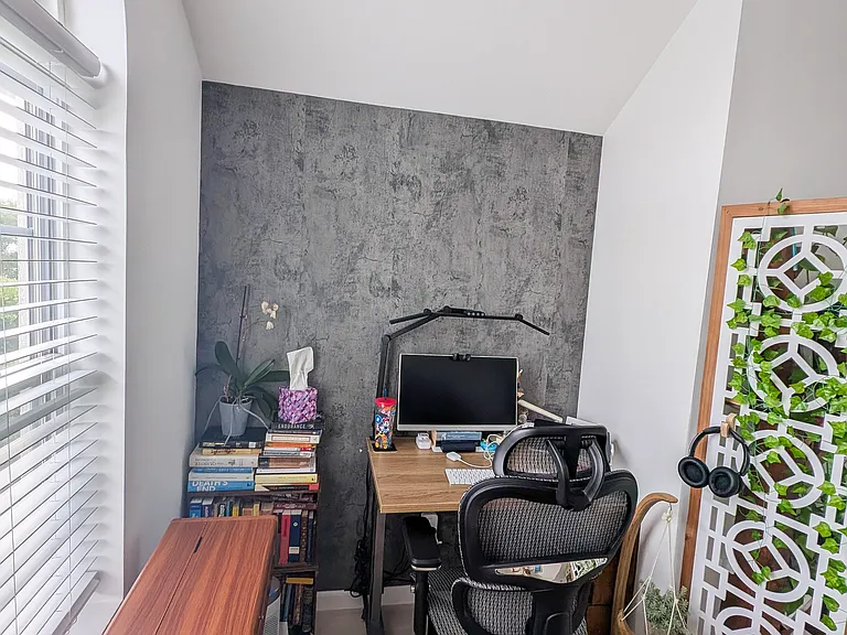 Living room corner office