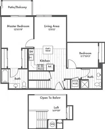 B3L Two Bedroom with Loft B3L Two Bedroom with Loft