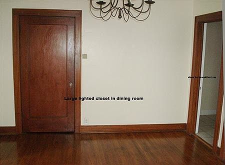 Dining room with large closet. Separate breakfast room to the right.