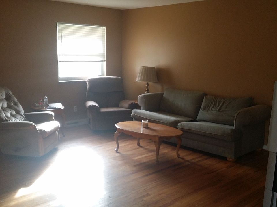 Living room with hardwood fl