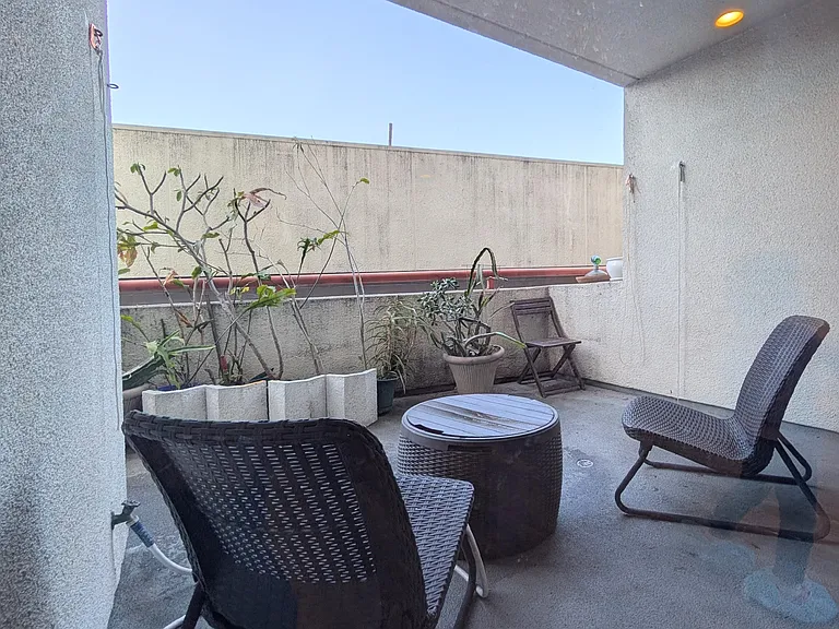 Private patio just outside of the living room