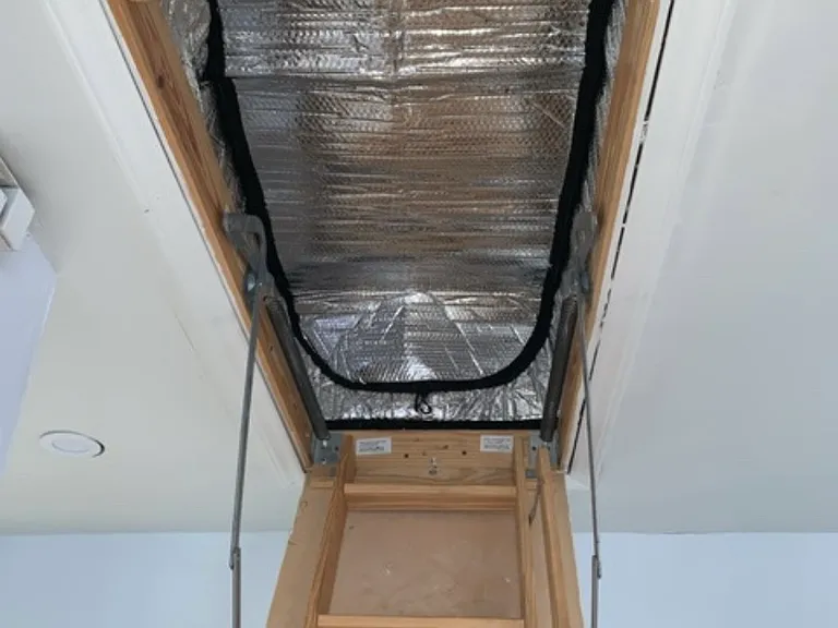 Newly insulated attic