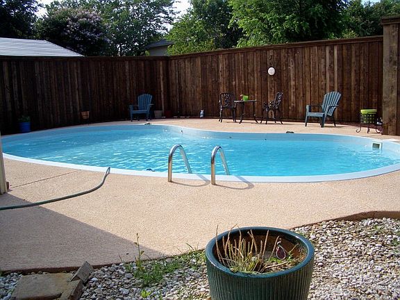 8' deep at one end pool