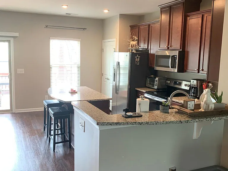 Kitchen View from living room