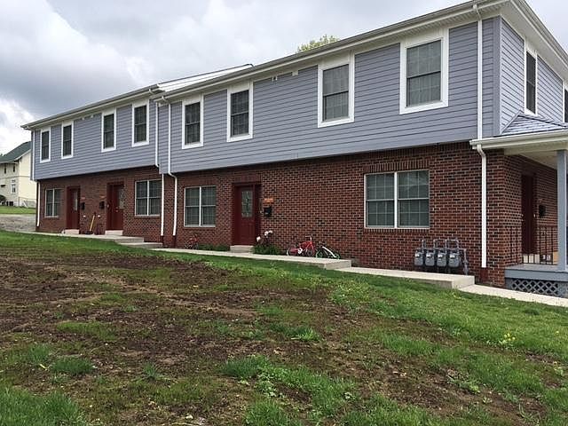 Exterior view of townhouses A-D