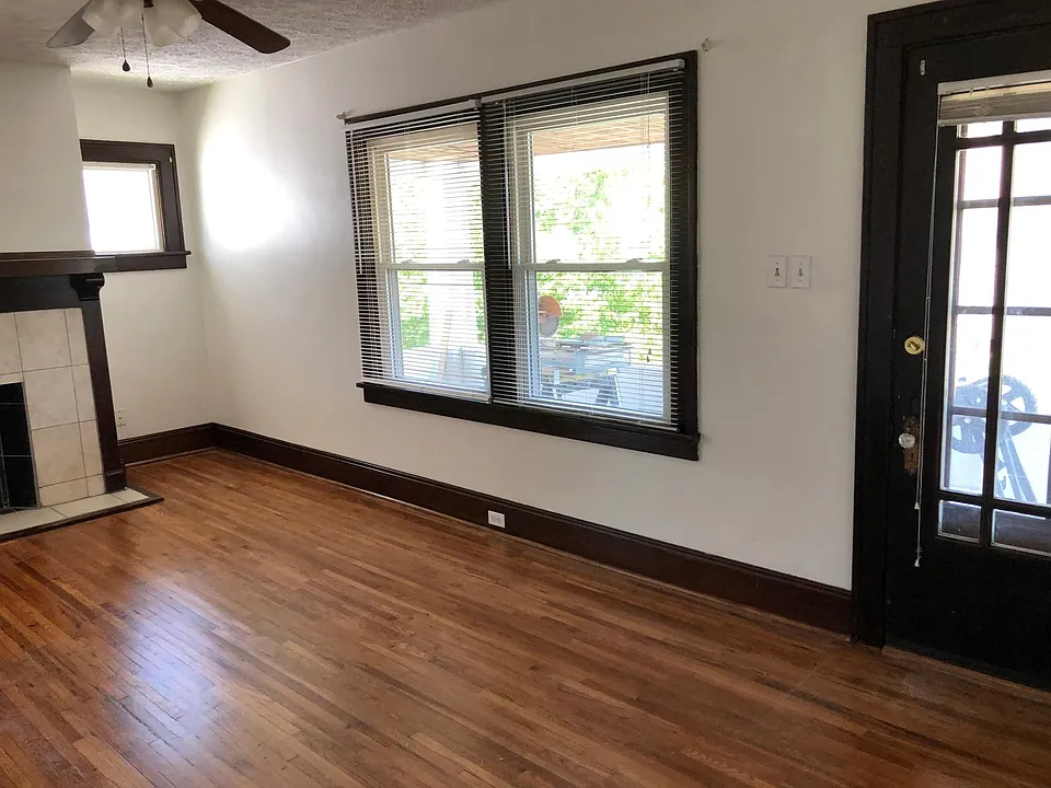 Living room, showing balcony out front