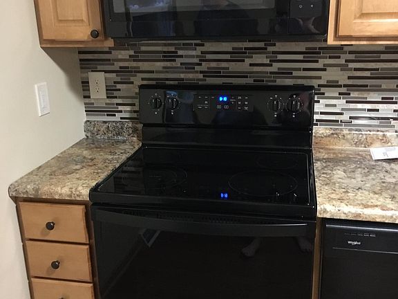 Glass top stove, built in microwave