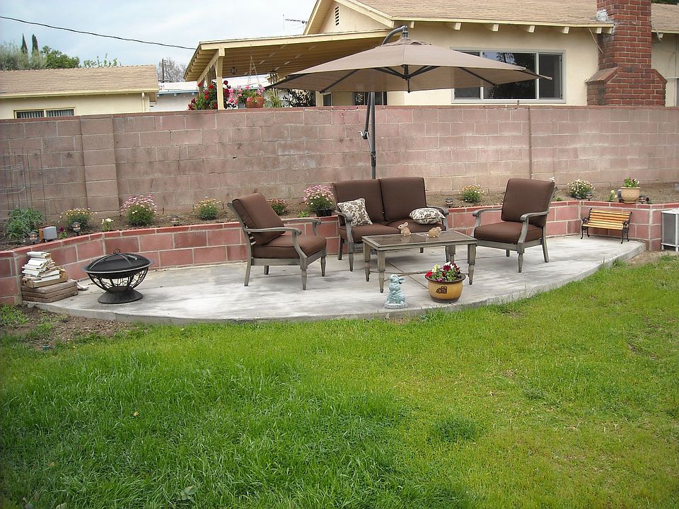Completed patio area