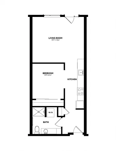 Floor plan A-5 One Bedroom