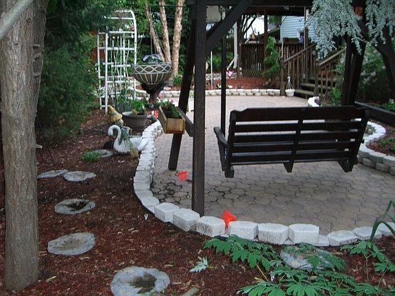 Swing overlooking yard