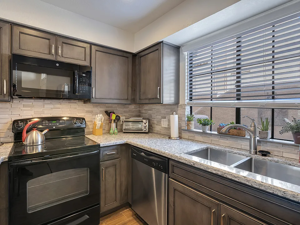 Remodeled kitchen.