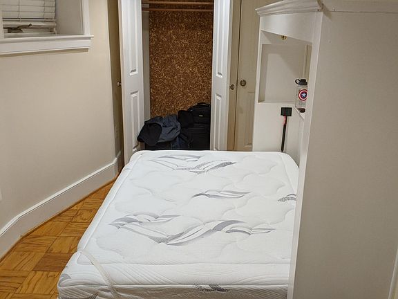 Bedroom with bed folded down