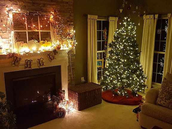 Living Room at Christmas