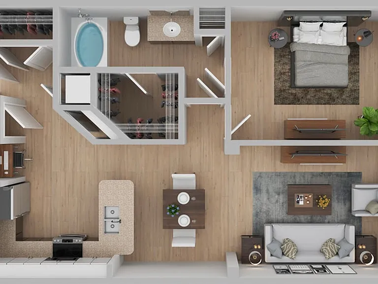 1 Bedroom | 1 Bath | 1033 SF | Renovated 1 Bedroom | 1 Bath | 1033 SF | Renovated