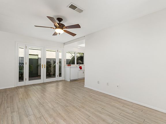 French doors off dining area