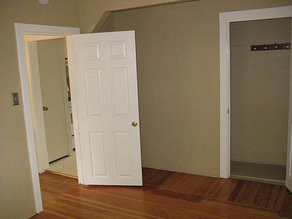 Bedroom door and closet.