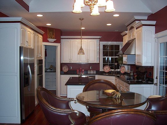 Spacious modern kitchen with stainless steel appliances