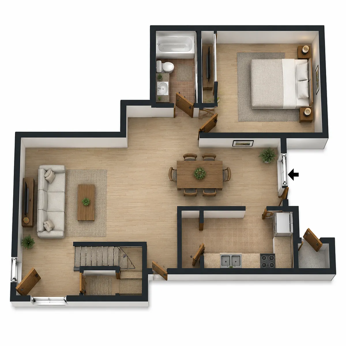 Floor plan 3B Floor Plan