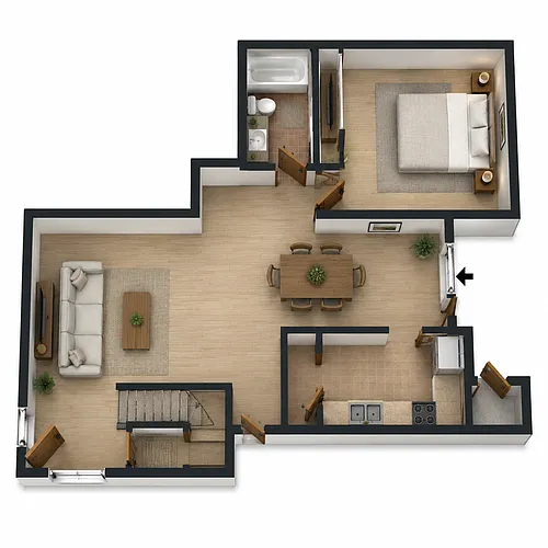 Floor plan 3B Floor Plan
