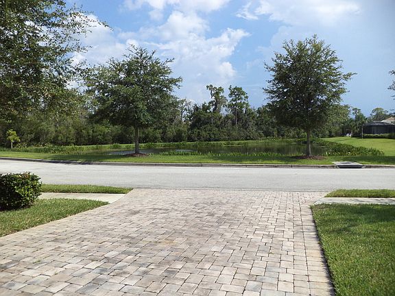 Pond view in front of home