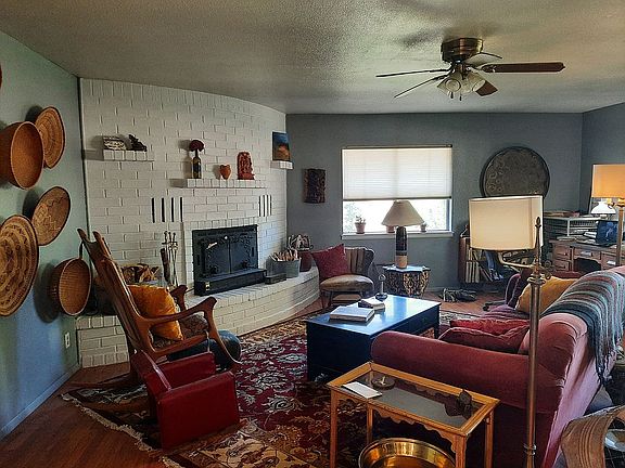 Living room with fireplace