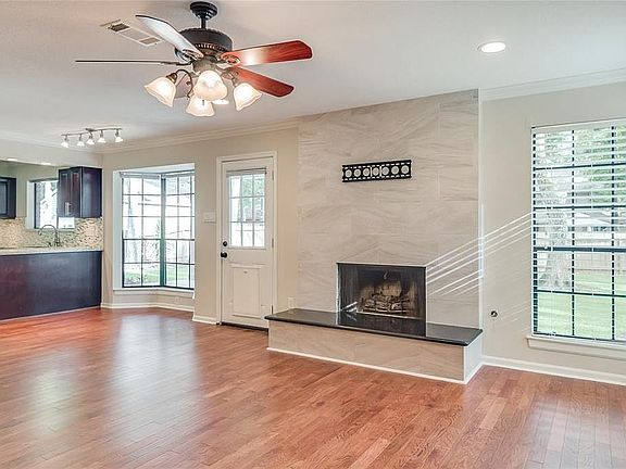 Living room with fireplace